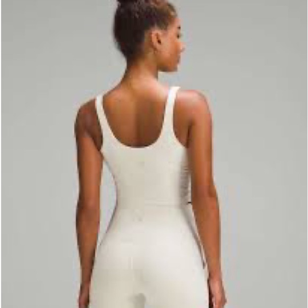 Lululemon Align Ribbed Henley tank ( cropped) in bone size 10